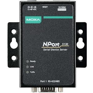 MOXA NPort 5130-1 Port Device Server, 10/100 Ethernet, RS-422/485, DB9 Mannelijk