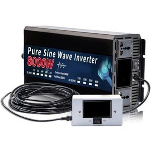 Spanningsomvormer Auto Zonne-energie Spanningsomvormer Met Afstandsbediening 6000W 8000W 10000W Voor Zuivere Sinusomvormer DC 12v 24v 48v 60v 72v Naar AC 110v 220v Omvormer(48V,110V 60Hz,8000w)