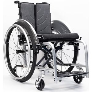 NRNQMTFZ Sportrolstoel, Handmatige zelfrijdende rolstoel voor gehandicapten, lichtgewicht opvouwbare aluminium rolstoel, Quick Release achterwielen, verwijderbare voetsteun (A, zitbreedte 42 cm)