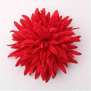 Meisje Haarspeld 10 stks 7 cm 2.75 ""Vintage stof schors bloemen for haarspelden Zijde satijnen bloem for hoofdbanden accessoires boutique Haarspelden Voor Meisjes (Color : Red, Size : Flower Only)