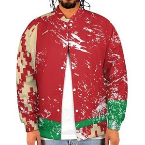 Retro Wit-Rusland Vlag Grappige Mannen Baseball Jacket Gedrukt Jas Zachte Sweatshirt Voor Lente Herfst