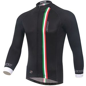 Baymate Unisex Thermo fiets Jersey wielersport shirt lange mouwen fietsshirt, zoals afgebeeld, 3XL