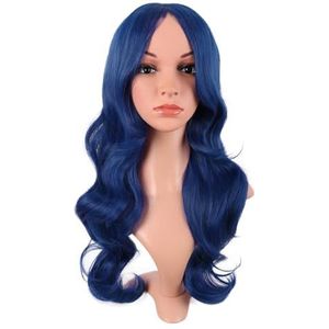 Charmante Synthetische Vezel Lange Golvende Vrouwen Volledig (Bruin)