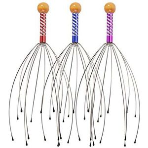 Hoofdhuid Hoofd Massager, 2 Stks Handheld Hoofd Krassen Draagbare Stress Relax Tool voor Haarstimulatie en Relieve, Kleur Willekeurig