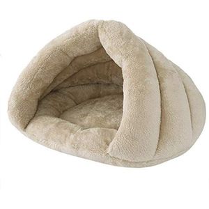 Beskie Huisdier Tent Grot Bed Voor Kleine Medium Katten Honden Huisdieren Slaapzak Dikke Fleece Warme Slipper Hond Bed Knuffel Hol Huis Gat Iglo Nest Gezellige Driehoek Bed Voor Kat Puppy