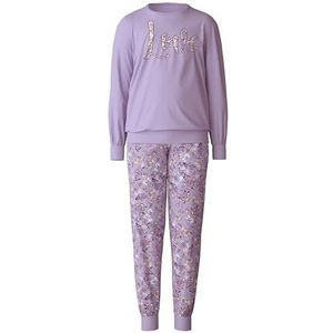 CALIDA Kinderpyjama voor meisjes, van 100% biologisch katoen, Lila Blauw, 128-134