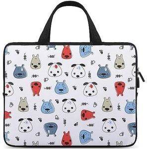 Kinderachtig Patroon Met Honden Laptop Tas Duurzaam Waterdicht Notebook Draagtas Computer Tas Aktetas 13 inch