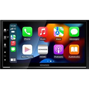 KENWOOD DMX7722DABS - 17,3 cm (6,8 „) AV-ontvanger voor digitale media met draadloze CarPlay en Android Auto (4x50 W, DAB+/FM, BT, 3x pre-out 2,5 V, bediening via USB, iPod/iPhone)