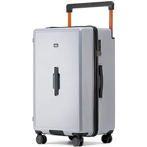 Bagage 26 Inch Bagage Verdikte Rits Handbagage Brede Trolley Slijtvaste Koffer Trolley Koffer (Color : Sliver, Size : 26inch)