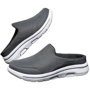 Herenpantoffels Ademende huispantoffels Herenslippers met dikke bodem Dubbele wandelschoenen (Color : DarkGray, Size : 38)