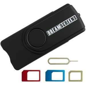 Dreamscreens USB SIM-kaartlezer Multi-Media SD TF MMC met Micro en Nano SIM Adapters en SIM Bewerken en Tekstherstel Software