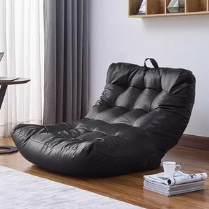 Oversized zitzakstoel - Zachte en gezellige rups Lazy Sofa, veelzijdige slaapstoel voor slaapkamer, balkon, woonkamer - Enorme, comfortabele zitzak om te ontspannen black