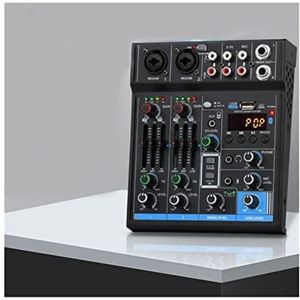 Audio DJ-mixer 4-kanaals studio USB-interface Mini-mixer Professioneel digitaal bord for draagbare mixen Bluetooth-compatibele functie Podcast-apparatuur