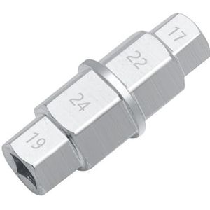Universele motorfiets zeskantige as wielverwijderingsspindel gereedschap 17 19 22 24 mm 3/8 inch multifunctionele 4-in-1 hulssleutel(Gray)