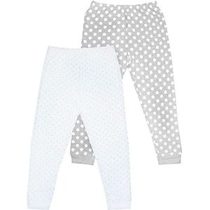Meisjes Pyjama Bottoms 2 Pack Kids Dotty Cotton Loungewear Outfit 5-6 jaar