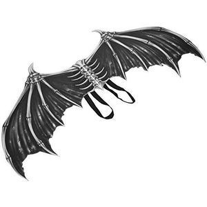Halloween-duivelsvleugels, 87 Cm Halloween-vleermuisvleugels, voor Kinderen en Tieners (Zwarte benen vleugels HGDS19001B)