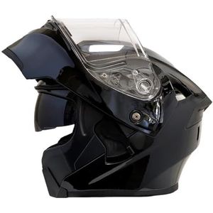 Opklapbare Motorhelmen ECEDOT-Goedgekeurde Integraalhelm Met Geïntegreerd Motormodulaire Helm Met Dubbel Vizier Crash Racing Helm Ventilatie Heren Dames 10,M:57-58CM