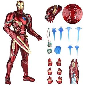 Transformer-Toys: SHF Iron-Man gesneden versie van lichtgevend mobiel speelgoedactiespeelgoed, Transformer-Toys Robots, speelgoed for tieners en hoger. Het speelgoed is zes centimeter lang