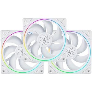 THERMALRIGHT CPU-koeler, TL-S12W PWM CPU-koeler, lichteffect met fijn frame, 4-pins PWM-connector voor computer met ARGB frame, 1500 rpm snelheid (120 mm, 3 ventilatoren)
