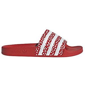 adidas Adilette Footwear White/Vivid Red/Footwear White 7 B (M)