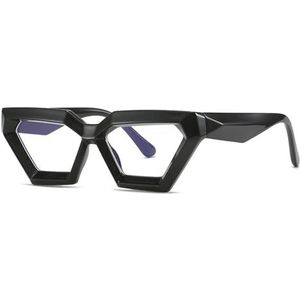 Halloween-cadeau Modieuze montuur, Cat Eyes Brilmontuur met Glazen Unisex Multicolor 143x150mm(Black)