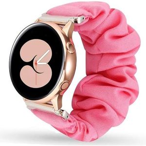 EDVENA Elastische nylon loopriem Compatibel met Samsung Galaxy Horloge 4 40mm 44mm Band Scrunchies Armband for Samsung Galaxy Watch4 Classic 42 / 46mm (Color : Pink, Size : 22mm)