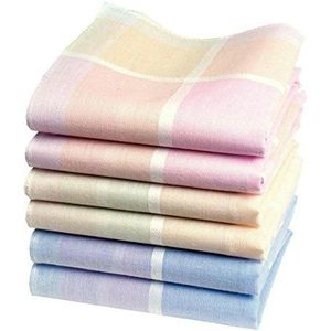 Merrysquare - Lucie - Zakdoeken - 29 cm x 29 cm - 6 stuks - Meerkleurig