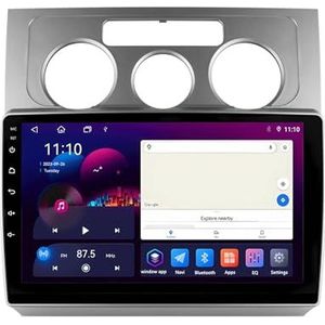 Android 13 GPS Navigation Stereo voor VW Volkswagen Touran 2003-2010 9 Inch 2 Din Car Stereo Radio met CarPlay AHD Omgekeerd beeld Bedieningselementen op het stuur Bluetooth(S1 1G+32G)