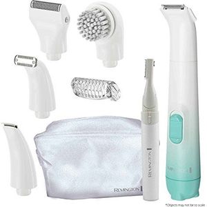 Remington Gladde en zijdeachtige body & bikiniset, draadloze bikinitrimmer en scheerapparaat voor vrouwen, waterdicht voor verzorging onder de douche, wit/groen