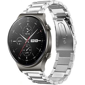 Compatibel met Huawei Watch GT2 Pro Bands, lvbu roestvrij staal metalen vervangende armband compatibel met Huawei Watch GT 2 Pro Smartwatch, Zilver, armband