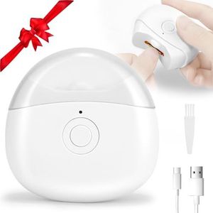 Automatische elektrische nagelknipper met LED-licht en 2 snelheden met opslag van nagelresten, USB-oplaadbare veiligheids-vingernageltrimmer voor baby's, kinderen, volwassenen, senioren en verzorgers,