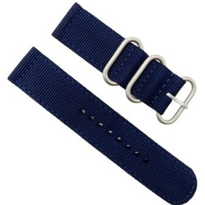 Chlikeyi Horlogebandje 18-24 mm geweven nylon canvas armband, 22 mm, Nylon