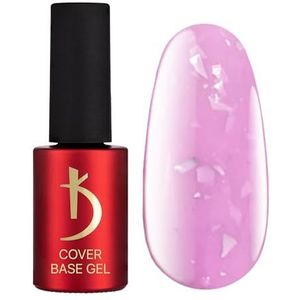 K Professionele basislaag, basisgel cover, roze vlokken, camouflage, 7 ml, onderlak, uv-nagellak, gelnagels, roze vlokken, camouflagekleur, glitter, confetti