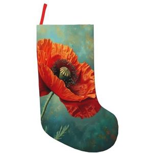 Papaver Bloem Print Kerst Kousen,Vakantie Party Decoraties