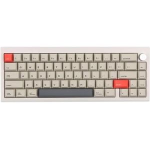 QPSJXN V65 65 procent afdichting monteren mechanisch toetsenbord bedraad en draadloze hot swap aluminium behuizing PBT-toetsenbord en Windows (Moon White-V3)
