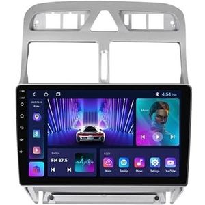 Android 12 Autoradio 9 Inch Touchscreen Voor Peugeot 307 2001-2008 Draadloze CarPlay Android Auto Met GPS Navigatie/DAB/RDS/SWC/Achteruitrijcamera + Spiegellink (Size : M100S - 4 Core 1+16G WIFI)