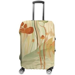 NTVOWPZO Reisbagagehoes, spandex kofferbeschermer, wasbare bagagehoezen, tropisch fruit, elastische krasbestendige bagagehoes, beschermer, geschikt voor bagage van 45-70 cm, Stijl-5-2, S
