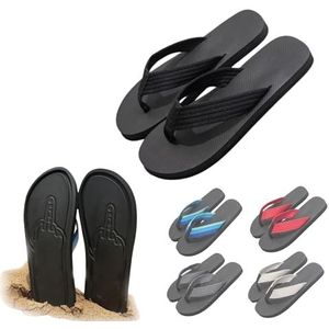 Verborgen Flops, Zomer Strand Comfort Antislip Sandaal, Spoof Strand Flip Flops, Grappige Voetafdruk Slippers, Strandfeest Straf Rekwisieten(Black,40 EU)