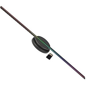 3D Hologram Fan, Hologram Fan Projector, 3D-ventilator Hologram Projector Wall-Mounted WiFi LED-teken Holografische lampspeler Remote Reclame Display Ondersteuning Afbeeldingen en video voor Winkel/Ba