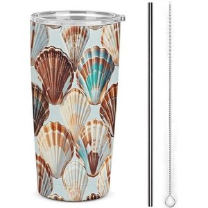 AQRJLPM Verschillende Shell Patronen Auto Cup Rvs Tumbler met Stro en Deksels Lekvrij Geïsoleerde Roestvrij Staal Reizen Koffie Mok Pobtable voor Koude Warme Dranken Camping