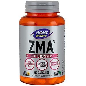 Now Foods - ZMA - Voedingssupplement - 90 Capsules - Magnesium Zink B6