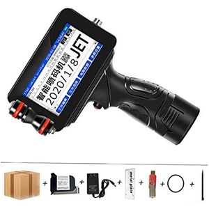 Draagbare inkjetprinter 5 Talen 12.7mm Afbeelding Foto QR Code Serienummer Draagbare Masker Online Printer Hand Jet Handheld Thermische Inkjet Printer voor codedatumlabel(Korea printer 1ink)