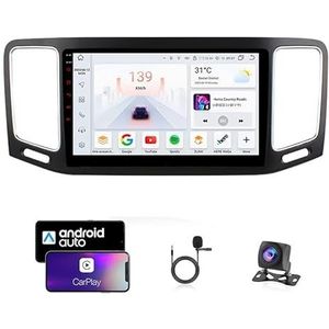 9 Inch Autoradio Compatibel voor VW Sharan 2012-2018 met GPS Navigatie CarPlay Android Auto Acht-Core 4G Bluetooth WiFi MirrorLink Stuurwiel Afstandsbediening(T6 8 Core 4G+Wifi 8G+128G)