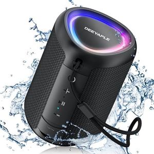 Deeyaple A46 Bluetooth-luidspreker Bluetooth 5.3, Surround sound, compact en draagbaar, 10 uur batterijduur, TF-kaartweergave, microfoon, 3,5 mm audio-ingang