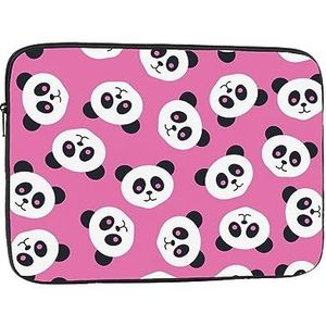 Roze Panda Katoen Gedrukt Laptop Sleeve Tas Notebook Mouw Laptop Case Computer Beschermhoes 17 inch