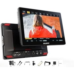 LILLIPUT HT10S 10,1 inch camera control monitor ultra-bright1500 nits HDMI 2.0 touchscreen 1920 * 1200 3G-SDI 2160P 60HZ 50000h LED lance kabelbesturing met power