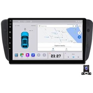Wireless Carplay Screen for Car & Android Auto Head Unit Compatible with Seat Ibiza 2009~2013 Touchscreen 9 Inch Double Din Car Stereo with Backup Camera Navigation 4G,C10