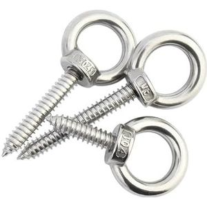 Ooghaakbout, Verpakking van 1 304 A2 zelftappende ringschroeven met oog M4-M12 16-100 mm, verschillende maten(M5x40mm)