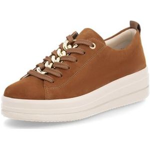 Remonte D1C03 Low-Top sneakers voor dames, lage schoenen, losse inlegzool, bruin 22, 39 EU