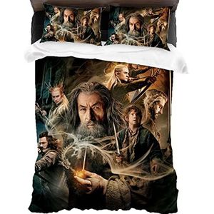 ANSSON - The Lord of The Rings - Dekbedovertrek - 135 x 200 cm - Inclusief 2 Kussenslopen - Ringen 5